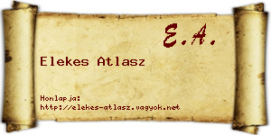 Elekes Atlasz névjegykártya